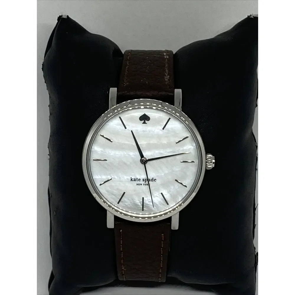 Kate Spade New York Gramercy 0001 Women's Brown Leather Analog Quartz Watch VK82